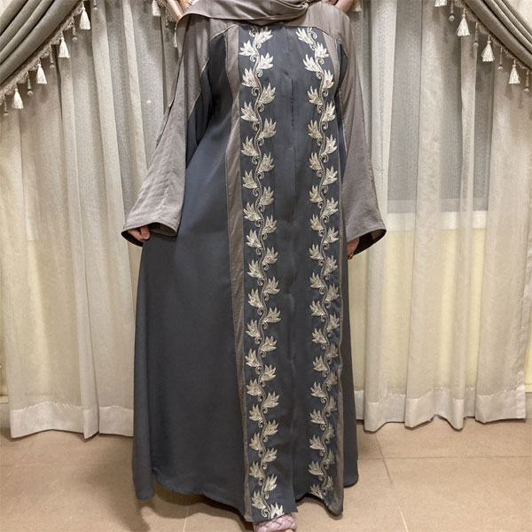 Luxury Designer Abaya Doha Qatar, Black ,Embroidered - MMH Eshoppe